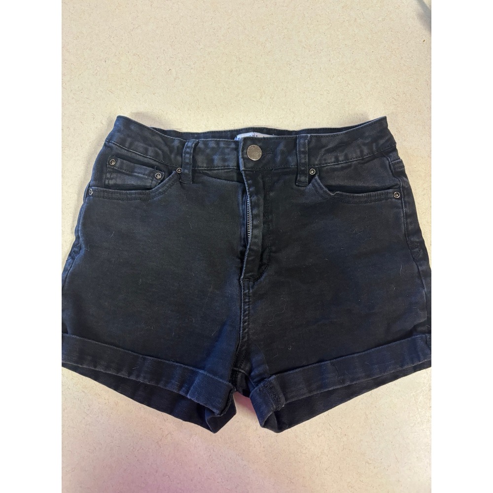 Encore‎ Jeans Kids Black Denim Cuffed Shorts Size Medium